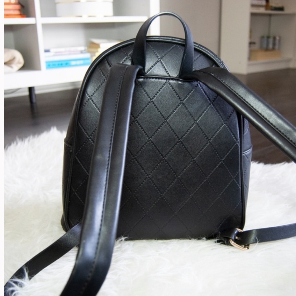 Zara Mini Backpack-quilted black - Picture 4 of 6